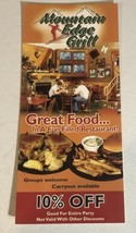 Mountain Edge Grill Brochure Gatlinburg Tennessee BRO14 - $4.94