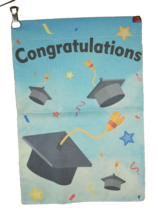 Congratulations Garden Flag Double Sided Burlap 12 x 18 inches - £7.33 GBP