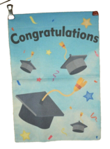 Congratulations Garden Flag Double Sided Burlap 12 x 18 inches - £7.22 GBP