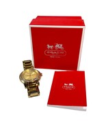 Coach Women&#39;s MADDY GOLD PLATED BRACELET WATCH W6006 NEEDS BATTERY Origi... - $93.49