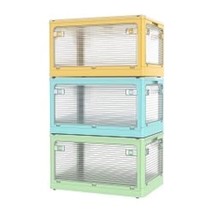 3 Pack Stackable Storage Bins, 26 Gal Collapsible Storage Bins With 5 Opening Wa - £210.00 GBP