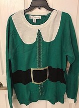 Elf Sweater  Ugly Christmas Sweater by Jolly Sweaters Unisex Size Medium NWT - £14.78 GBP