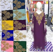 Party Moroccan Kids New Georgette caftan Dress Abaya Kaftan  Gown Weddin... - £48.84 GBP