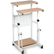 Height Adjustable Mobile Computer Stand-Up Desk with 2 Modes - $2,743.31 MXN