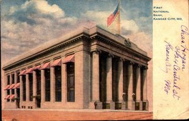 Undivided Back 1908 Postcard First National Bank, Kansas City, Missouri MO bk42 - £4.01 GBP