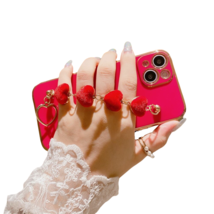 Anymob iPhone Case Red Luxury Lovely Flannel Bracelet Silicone Back Cover - £23.46 GBP