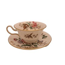 Wedgewood Floral Wide Mouth Tea Cup and Saucer - £47.30 GBP