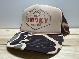 Great Smoky Mountains Hat Trucker Hat snapback Camo Hunting Hat Adjustab... - $311.22 MXN