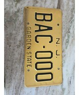 vintage NEW JERSEY NJ LICENSE PLATE TAG SAMPLE # BAC 000 - €34,23 EUR