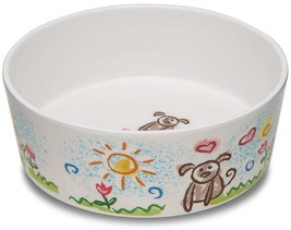 Loving Pets Dolce Moderno Bowl Puppy Forever Design Large - 4 count Loving Pets  - £57.69 GBP