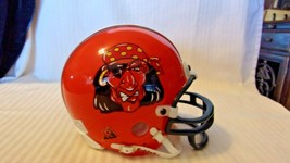 Riddell Orange Mini Helmet With Custom Painted Logo of Angry Pirate with... - $30.00