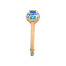 SARANAC LAGER ~ 11.25&quot; Wooden Beer Tap Handle ~ Knob Pull~ F.X. Matt Bre... - $46.75