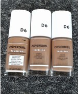 COVERGIRL TruBlend Liquid Foundation D6 Toasted Almond (3pack) New! - $285.40 MXN