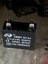 Senju CBB61 SH So capacitor Motor Run Capacitor 3.0µF 450V AC - $357.16 MXN