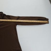 Vintage LeeMar Women's Brown Qiana Nylon 1/4 Buttons Collar Blouse Chest 37" image 7