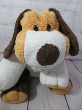 Ty Pluffies Whiffers White Brown Tan Plush Tylux Puppy Dog 2002 stuffed animal - $24.74