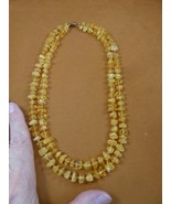pb-435 Natural golden Amber Poland gemstone bead double strand 20&quot; long ... - £61.77 GBP