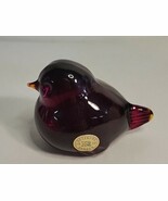 Reijmyre Swedish Art Glass Ruby Red Bird - $20.00