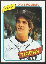 Detroit Tigers Dave Rozema 1980 Topps Baseball Card 288 ex mt - £0.39 GBP