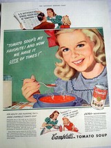 1942 Ad Campbell&#39;s Tomato Soup My Favorite! And Now We Have It Lots of Times! - £7.95 GBP
