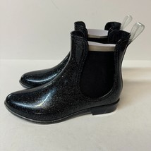 INC Womens 9 M Black Sparkle Slip On Ankle Rain Booties NIB XJ3 - $262.44 MXN