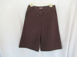 Ann Taylor LOFT shorts Marisa Bermuda Size 2 brown Inseam 15&quot;  split skirt - £12.29 GBP