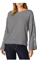 Splendid Gray Snap On Bell Sleeve Sweatshirt Pullover XS - £27.69 GBP