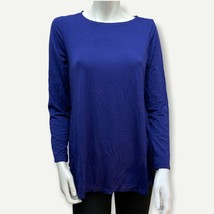 Dennis Basso Soft Touch Long Sleeve Tunic with Side Godets, Grape, X-Small, NWD - £12.84 GBP