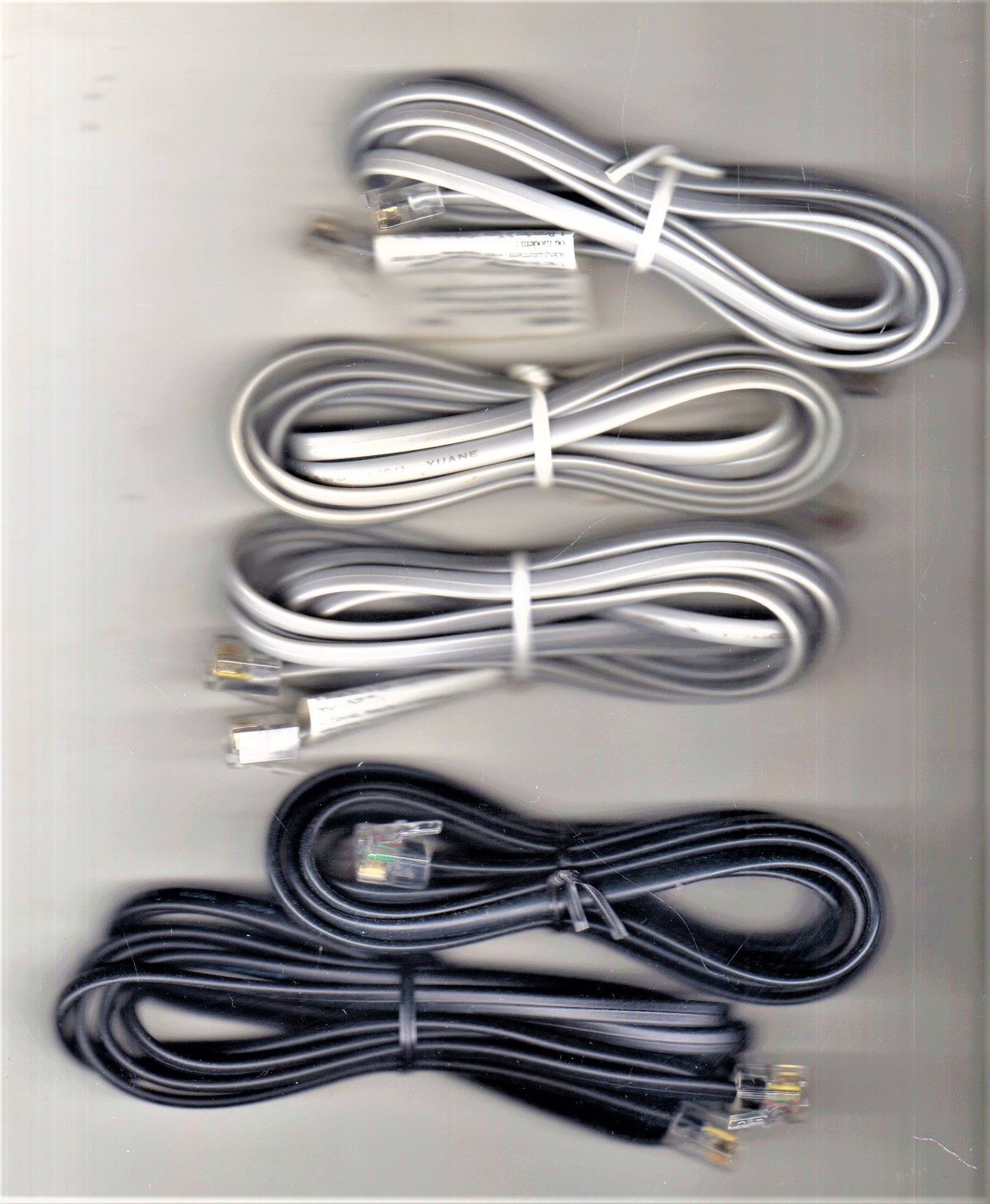 Telephone Extension Cord Modular Cable Line Wire Lot of 5  - $4.80
