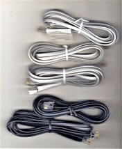Telephone Extension Cord Modular Cable Line Wire Lot of 5  - $4.80