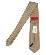 NEW $295 Isaia Pure Silk 7 Fold Tie!  Handsome Lighter Brown With Brown ... - $177.78 CAD