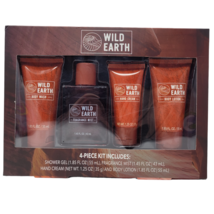 Wild Earth 4 Piece Kit Shower Gel Fragrance Mist Hand Cream Body Lotion Gift set - £4.65 GBP