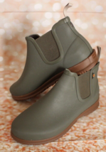 BOGS Women&#39;s Sweetpea Waterproof Slip On Rain Boots Sage 72198-306 Size 6 - £25.72 GBP