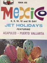 Mexico Jet Holidays Vintage Travel Guide 1964 1965 Full Color Western Ai... - $12.95