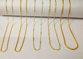 Joharibazar Gold Plated Kundan Long Chain Necklace Bridal Wear Jewelry Set c - £15.47 GBP