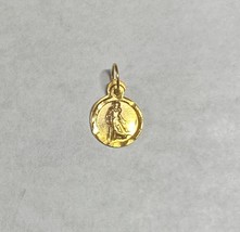 10 Karat Yellow Gold Saint Lazarus &quot;San Lazaro&quot; 8mm Baby Medal - $684.57 MXN
