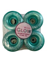 NEW 4 Pack Bont Glow LED Light Up Roller Skate Wheels Misty Teal 62mm 83A - £18.99 GBP