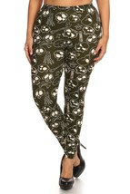 Women&#39;s Skulls And Bones Graphic Printed Knit Leggings - $9.00