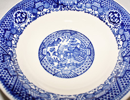 Vtg Blue Willow 6.5&quot; Soup/Cereal Bowls Set of 3 Blue Transferware China Bowls - £9.48 GBP