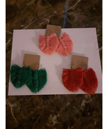 Macrame feather boho earrings,statement earrings,fringe earrings,Dangle ... - $222.39 MXN