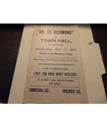 RARE-Advertising Flyer &quot;ON TO RICHMOND&quot; History of Civil War FREE SHIPPING - €19,85 EUR