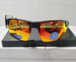Men&#39;s Hurley Reef Sunglasses 70mm Semi-Rimless Polarized  Lens Color Orange - £33.36 GBP