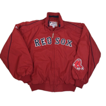 Boston Red Sox Majestic Therma Base Dugout Men&#39;s Zip Fleece Lined Jacket Medium - £38.87 GBP
