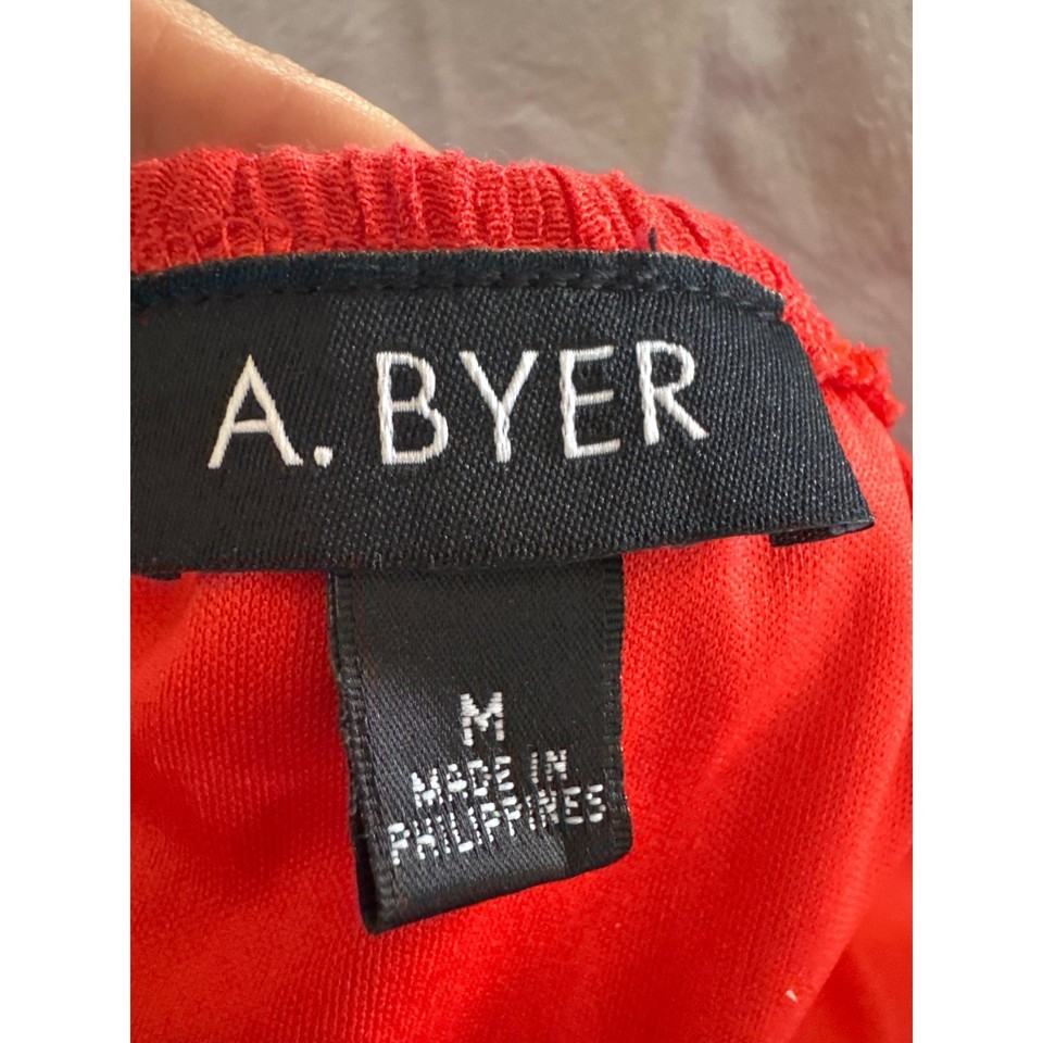 A. Byer Red Ruffle Sleeveless Mini Dress Women’s Medium Item image 5