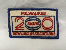 Vintage Milwaukee Bowling Associations 200 Award Patch 3 1/2&quot; X 2&quot; - €10,16 EUR