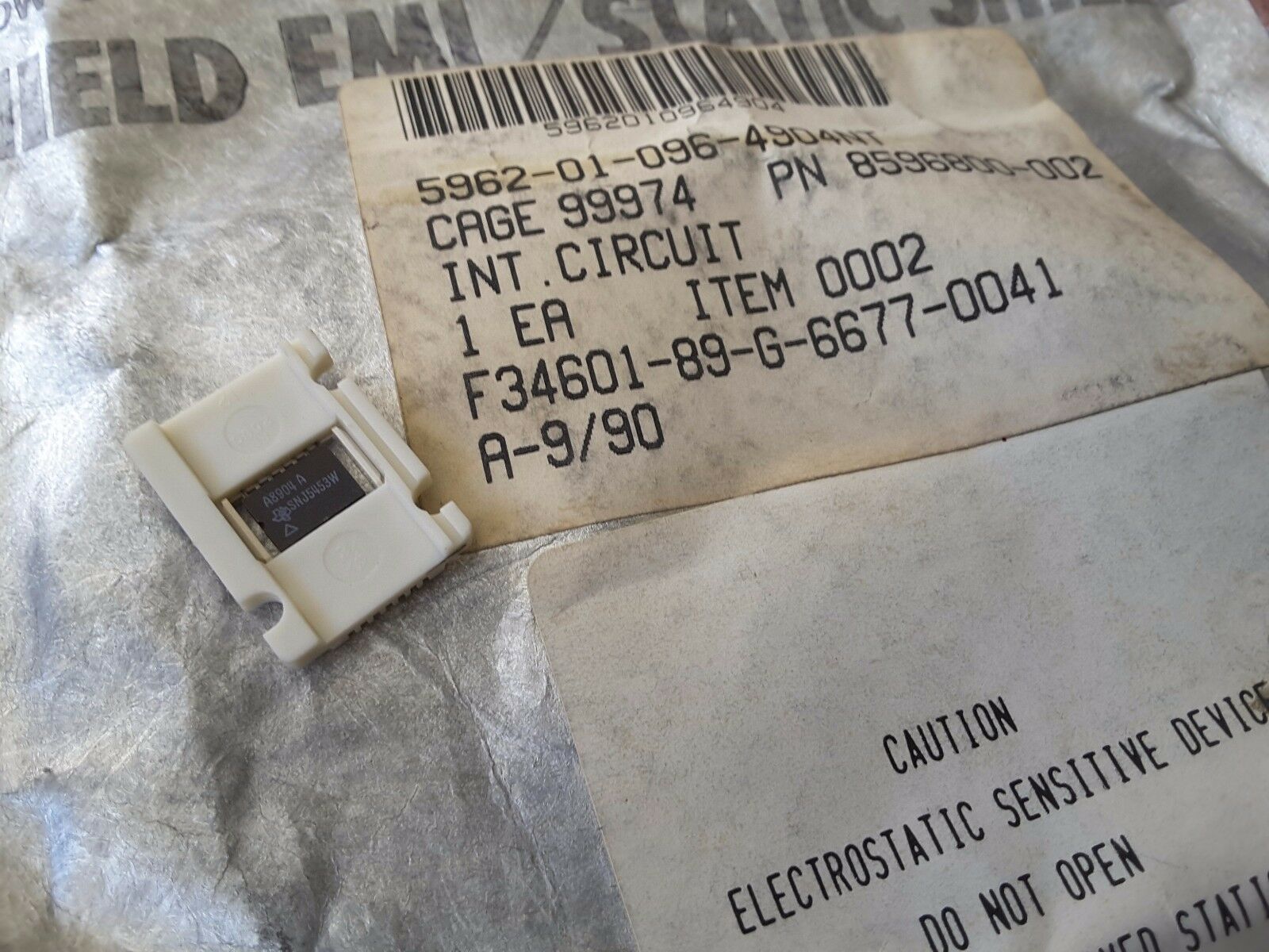 (1) TEXAS INSTRUMENTS SNJ5453W MILITARY  IC 5962-01-096-4904NT SEALED RA... - $9.00