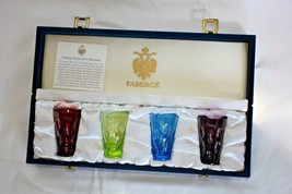 Faberge &quot;Na Zdorovie&quot; Bubble Vodka Shot Glasses- Set of 4 in original box - $650.00