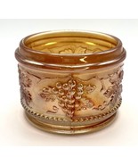 Vintage Carnival Glass Bowl Iridescent Marigold Grape Vine Pattern - $134.45 CAD