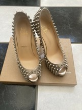 NIB 100% AUTH Christian Louboutin Vendome 120 Spikes Specchio Leather Pu... - £767.56 GBP