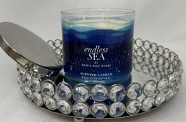 Bath &amp; Body Works Endless Sea 3-Wick Candle 14.5 oz-Bergamot, Ocean Drif... - $32.18